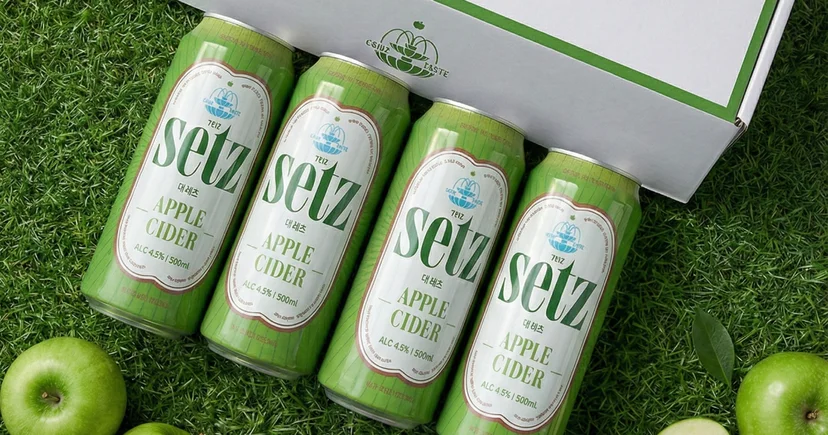 스파클링 사과 와인 더세츠 애플사이더