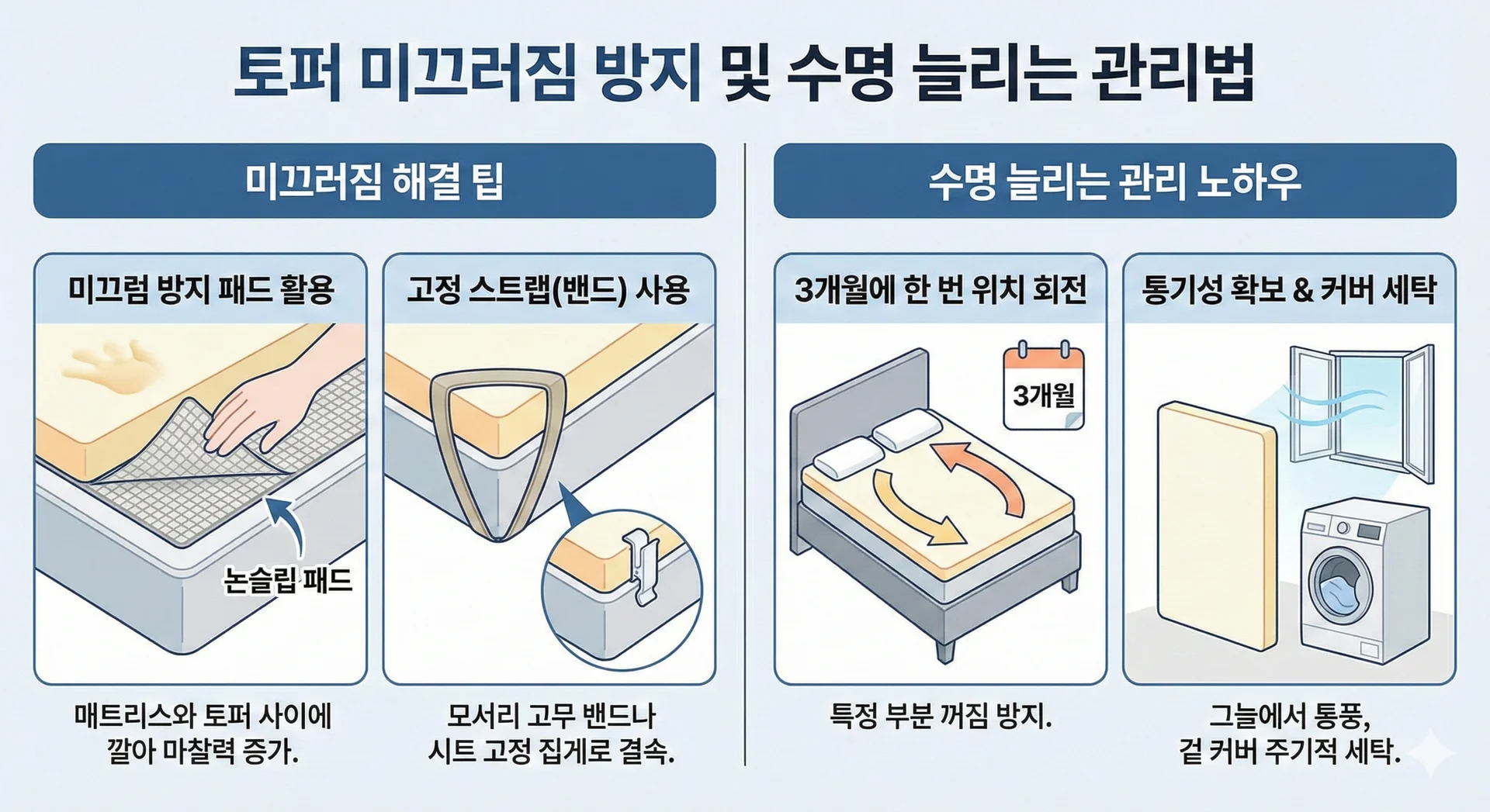 미끄러짐 방지 및 수명늘리는 관리