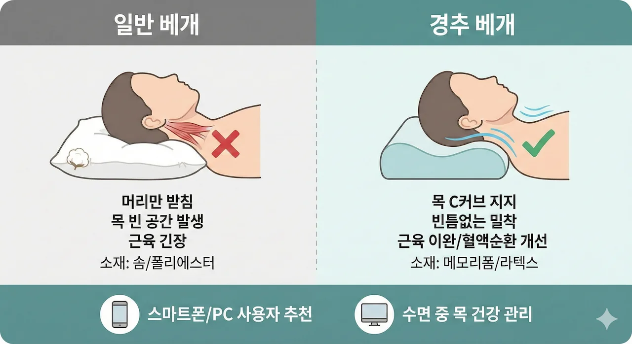 경추베개 일반베개 차이