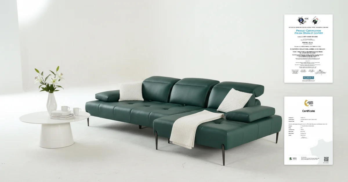 세라티는 LWG GOLD등급과 UNI EN 인증을 모두 받은 이태리 가죽을 사용합니다