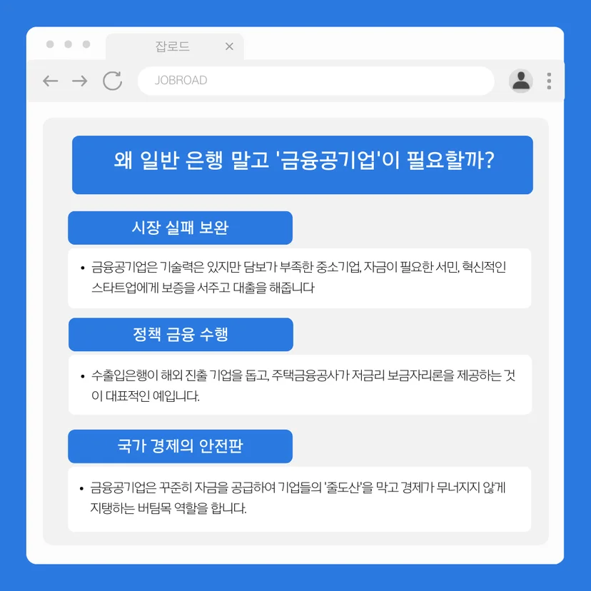 왜 일반 은행 말고 금융공기업이 필요할까?