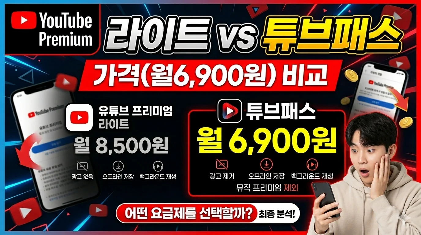 유튜브 프리미엄 가격 비교