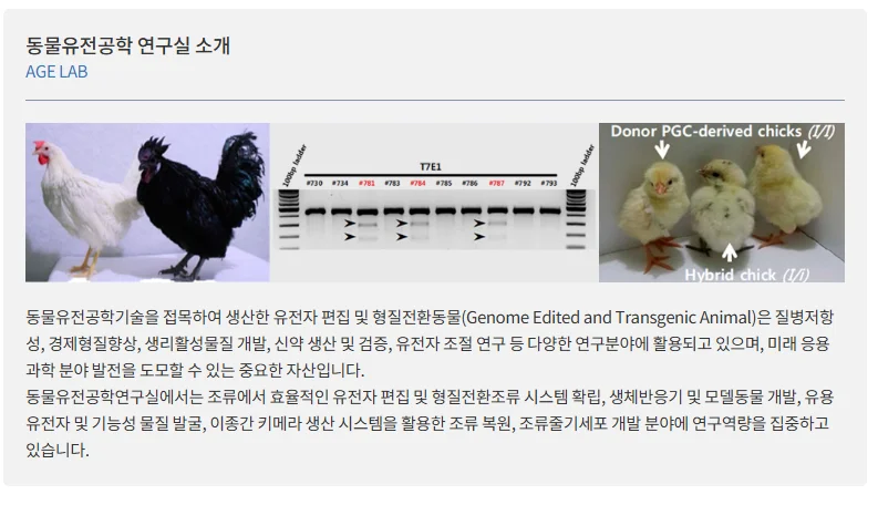 서울대 동물유전공학 연구실
