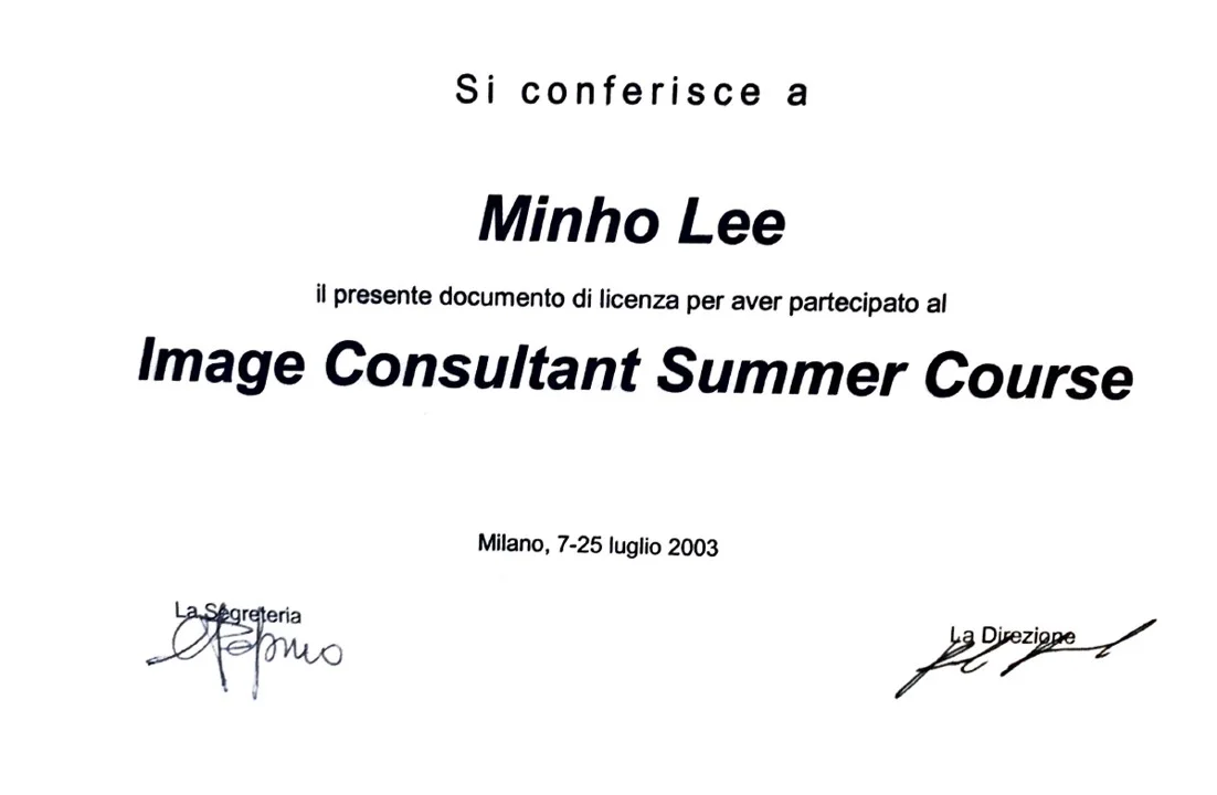 마랑고니  CERTIFICATE