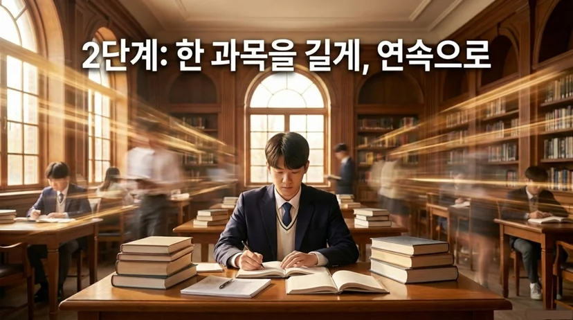 몰입학습 2단계 한 과목 길게 연속 공부 집중력 높이는 법