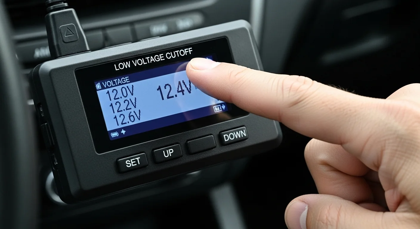 블랙박스 저전압 차단 설정을 조정