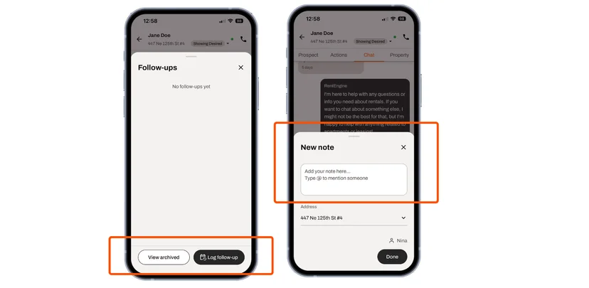 Notes & follow-ups are now live in the mobile app.