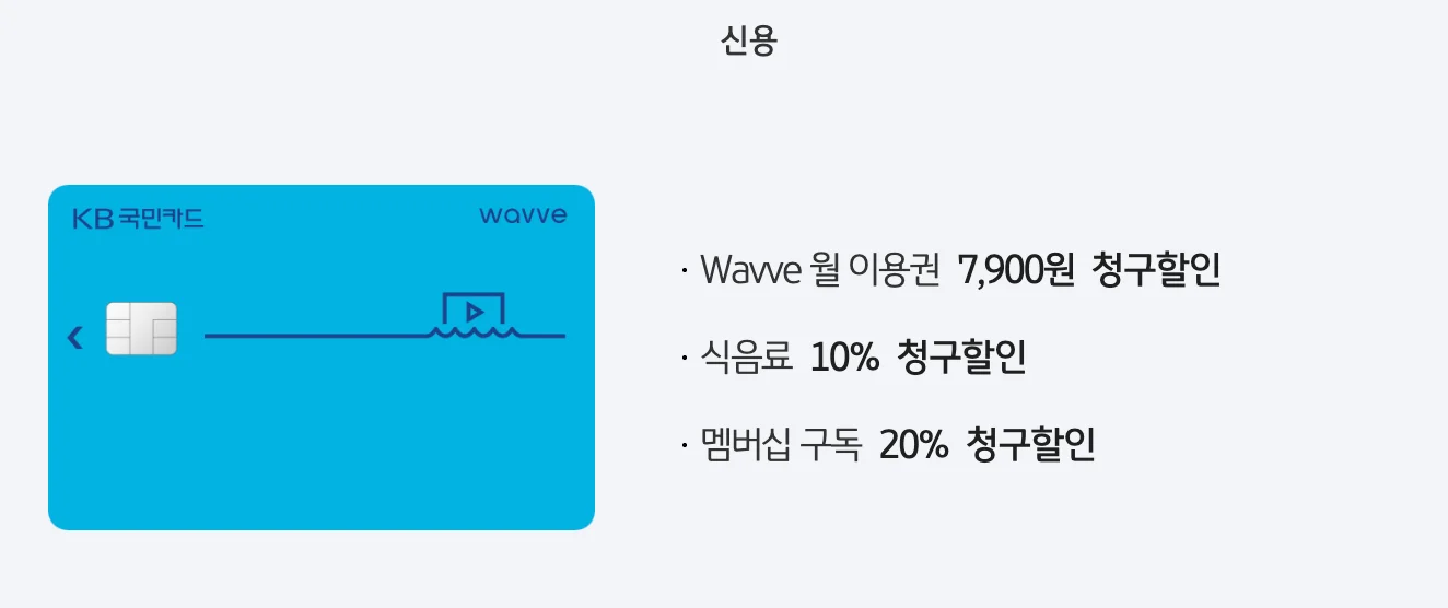 국민카드 웨이브 카드