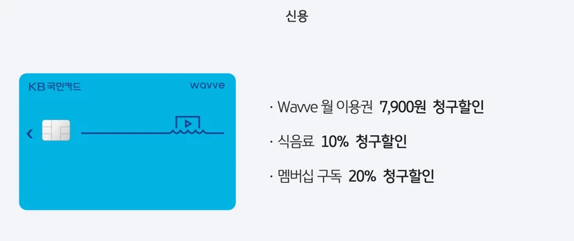 국민카드 웨이브 카드