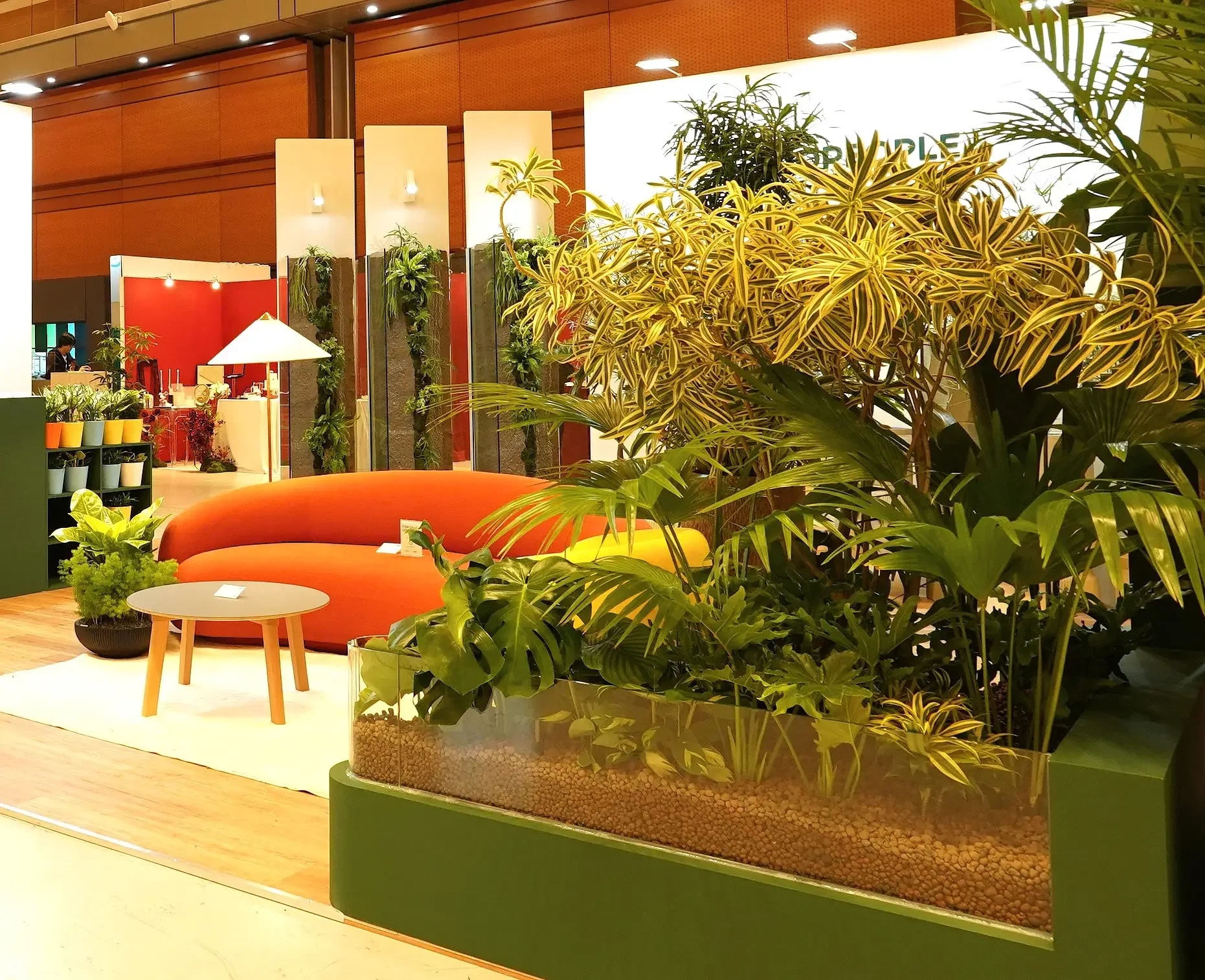 에코피플이 설치한 수경식물 실내정원