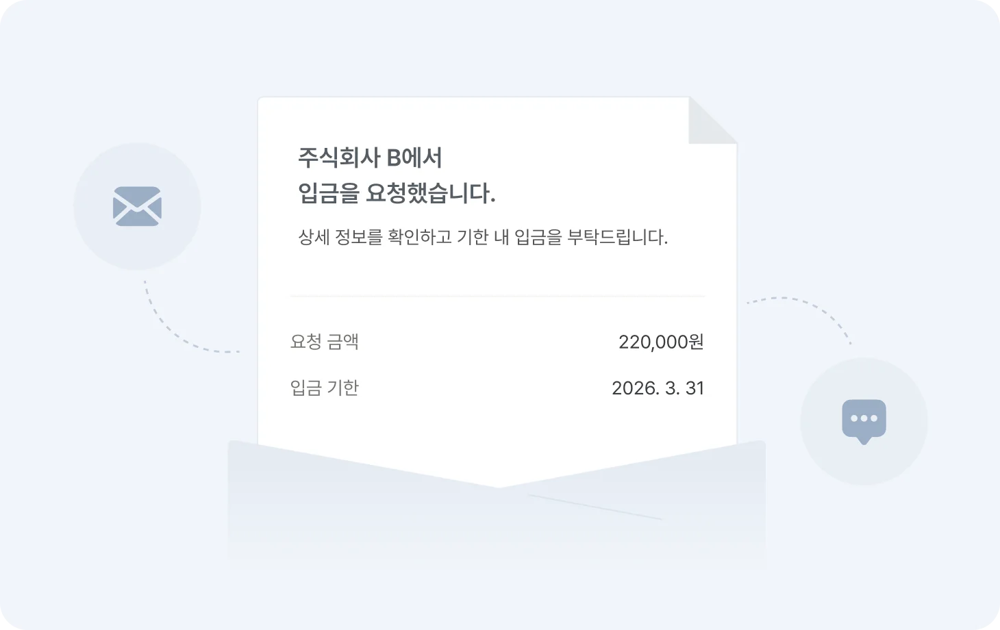 거래처 미수금 안내