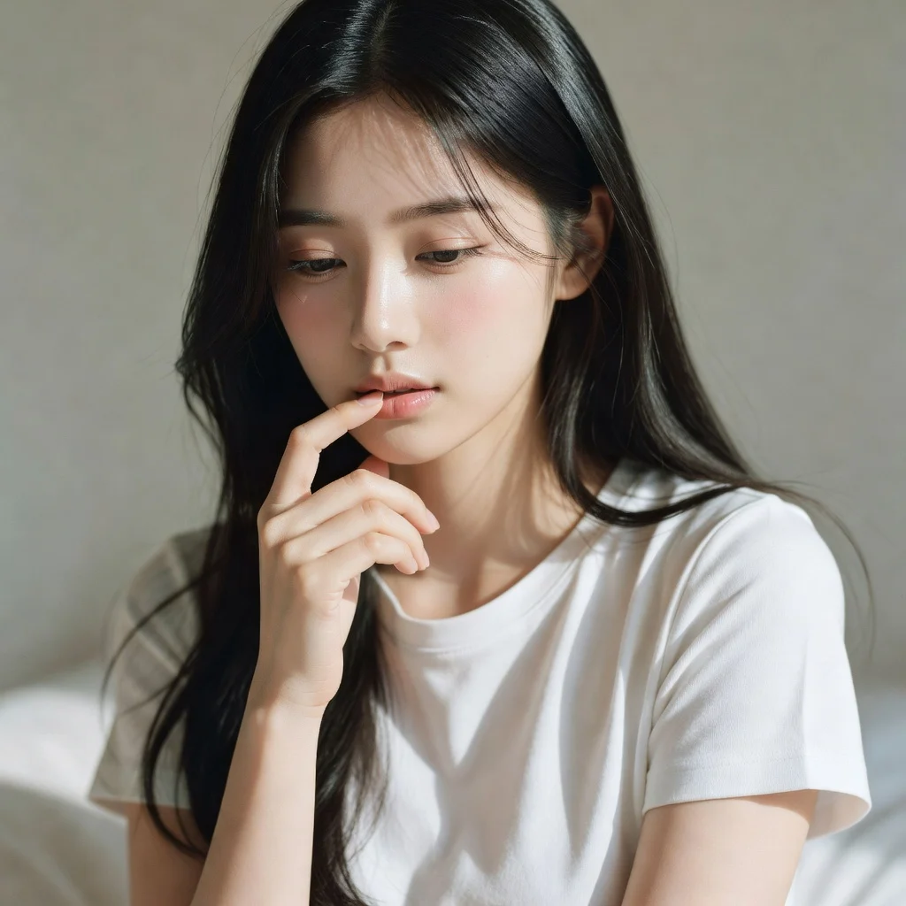 그록으로 생성한 한국인 여성의 클로즈업 - 이미지 생성 AI 비교 중