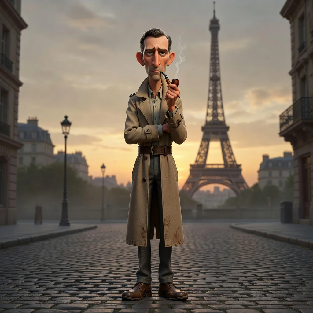 그록으로 생성한 3D 애니메이션 탐정 캐릭터 - 이미지 생성 AI 비교 중