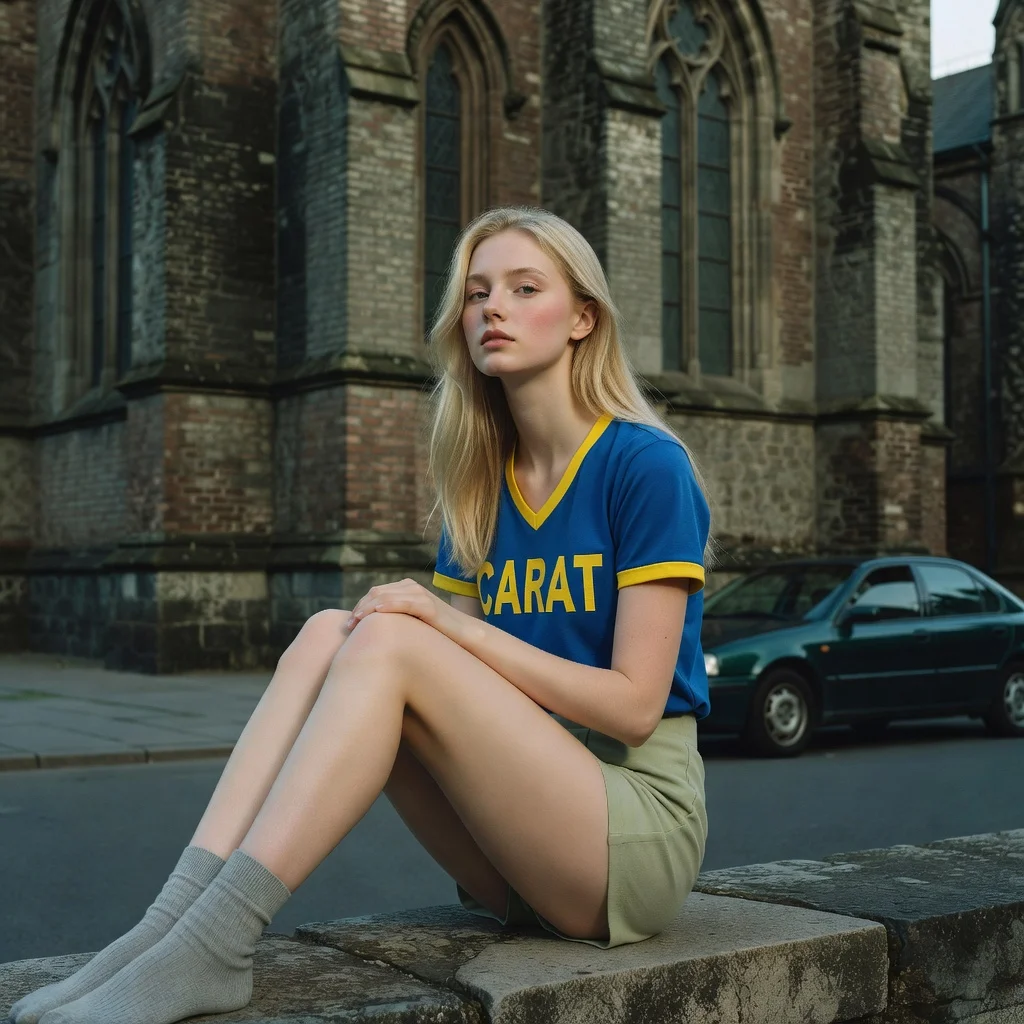 그록으로 생성한 백인 여성의 스냅샷 - 이미지 생성 AI 비교 중