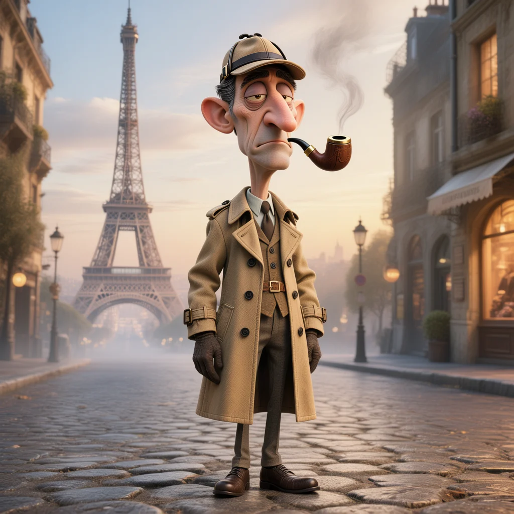 훈위안으로 생성한 3D 애니메이션 탐정 캐릭터 - 이미지 생성 AI 비교 중