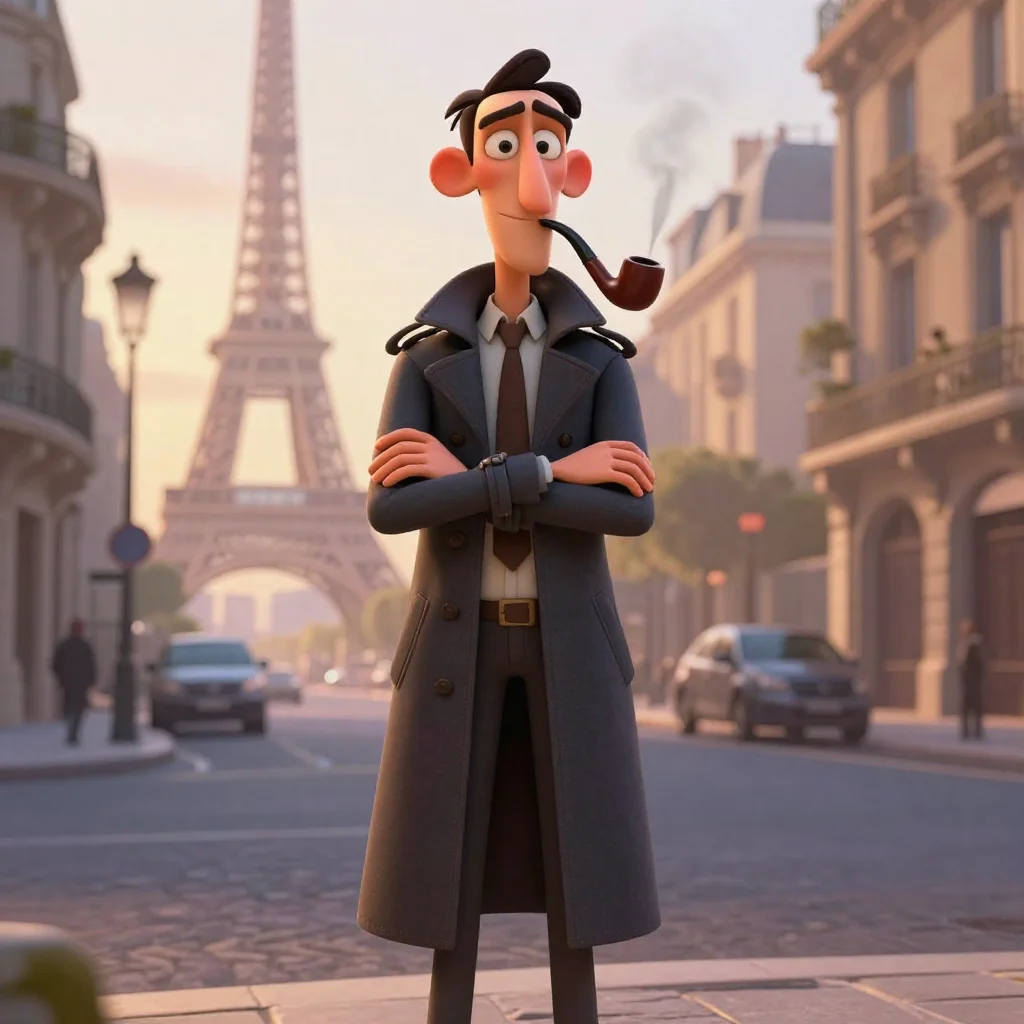 Z-이미지로 생성한 3D 애니메이션 탐정 캐릭터 - 이미지 생성 AI 비교 중