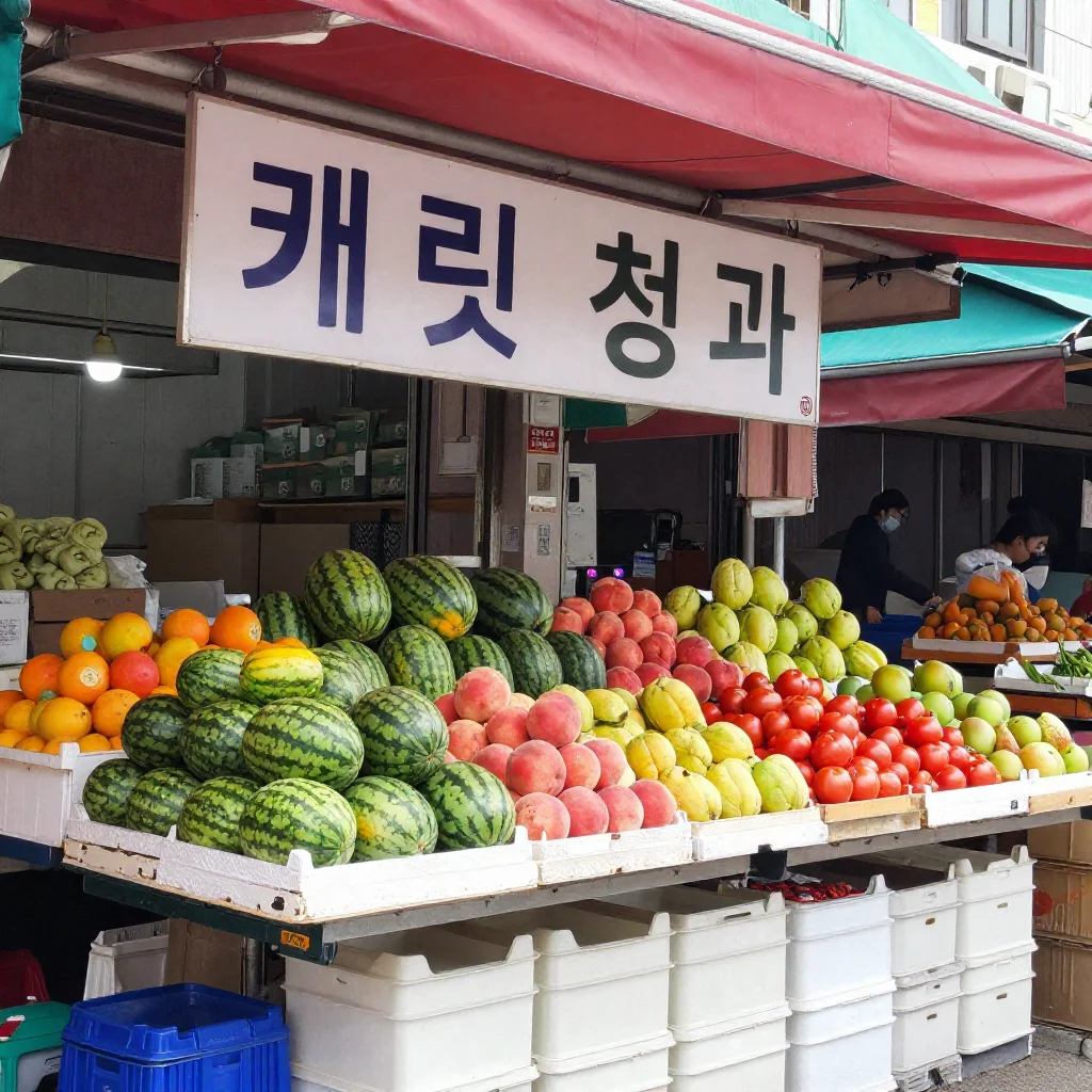 한글 렌더링 능력을 보기 위해 Z-이미지로 생성한 한국 시장의 모습. - 이미지 생성 AI 비교 중