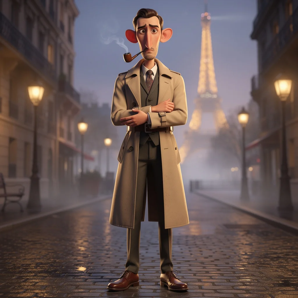 플럭스로 생성한 3D 애니메이션 탐정 캐릭터 - 이미지 생성 AI 비교 중