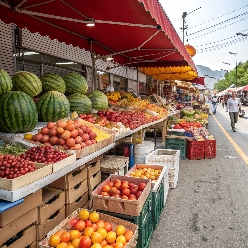 한글 렌더링 능력을 보기 위해 리크래프트로 생성한 한국 시장의 모습. - 이미지 생성 AI 비교 중