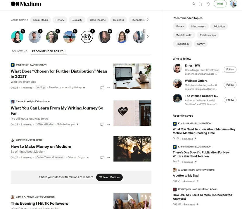 Medium blog