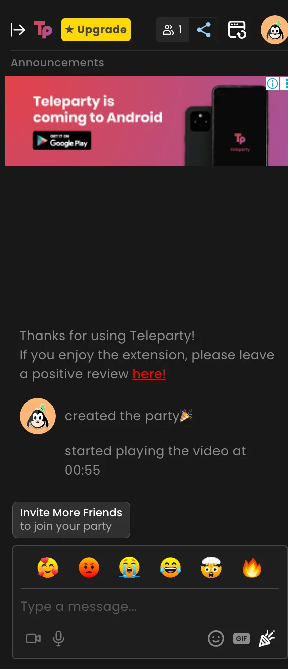 넷플릭스 파티 채팅창