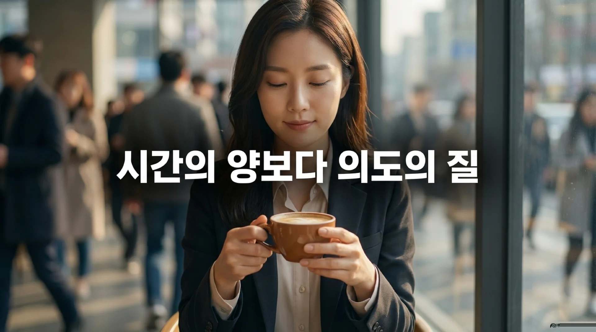 커피 마시는 직장인