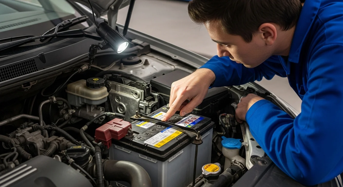 자동차 배터리 용량 및 단자 위치 확인 방법