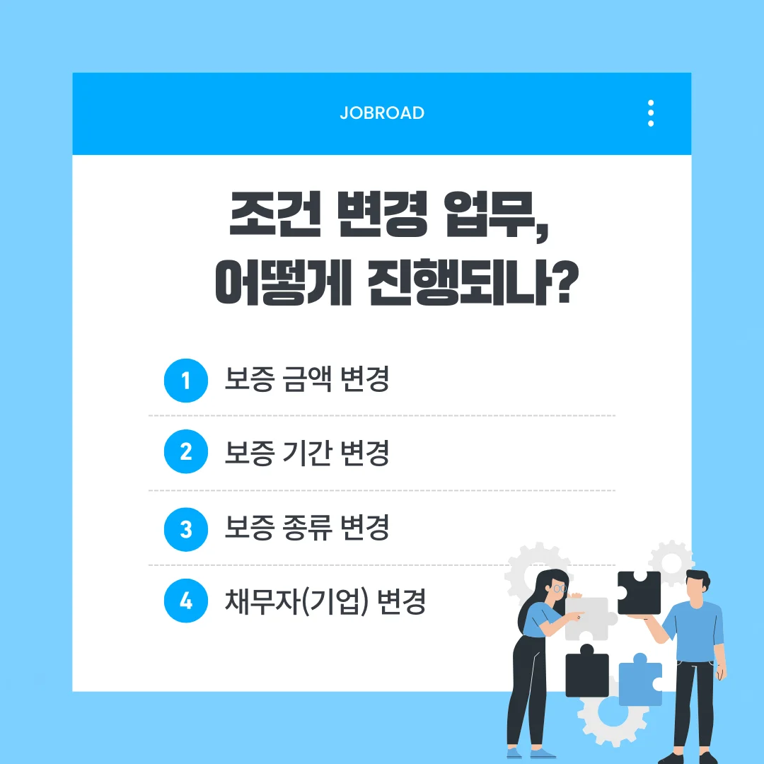 신용보증기금 조건 변경 업무