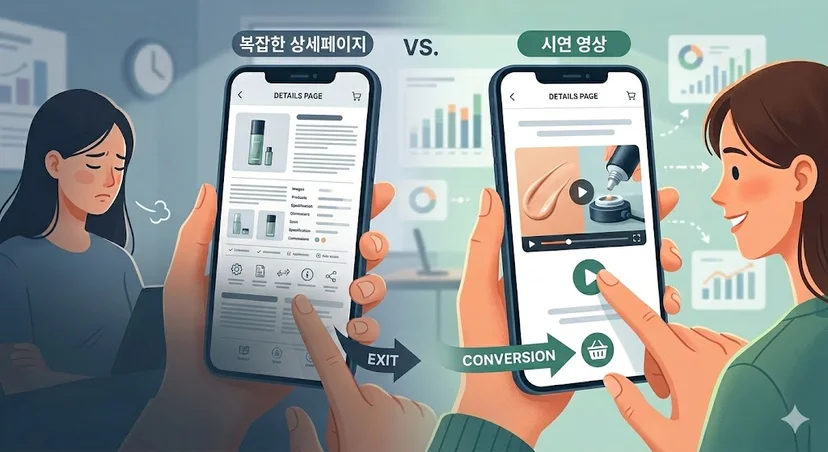  상세페이지 이탈을 막는 제품 시연 영상의 힘 시각화 자료