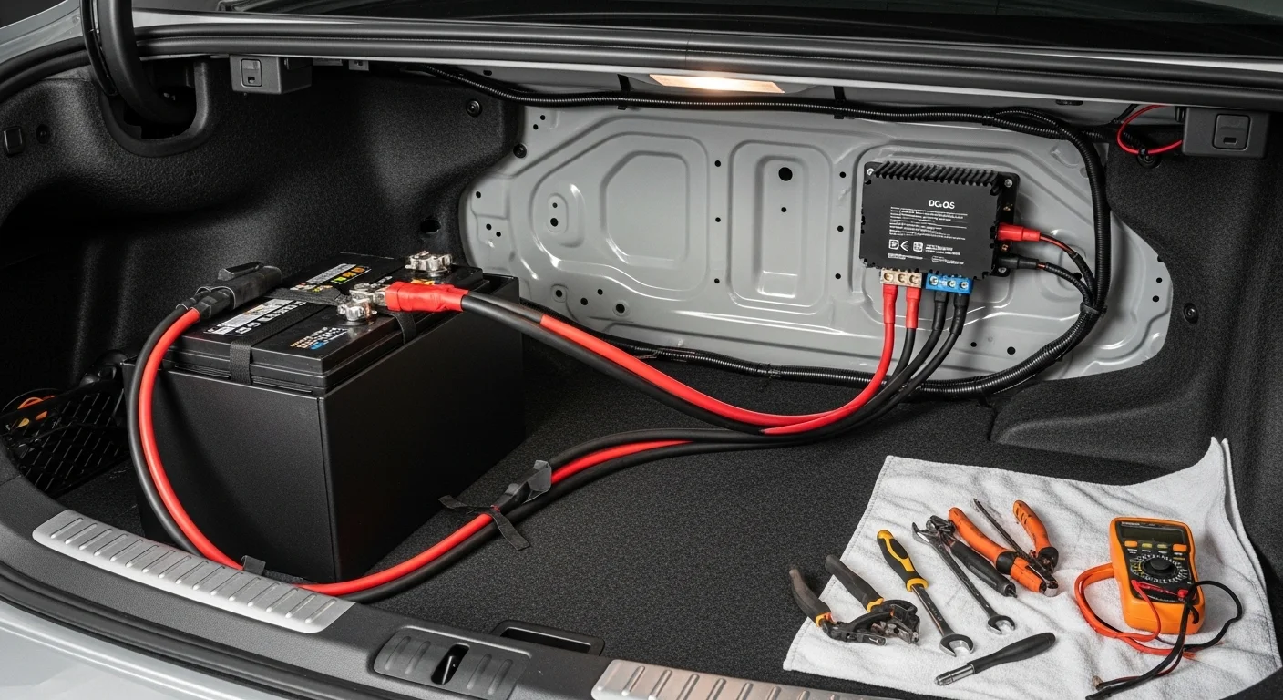 차량용 보조배터리 배선 연결 설치