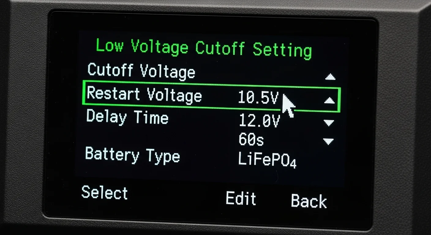 블랙박스 저전압 차단 설정 화면 차량용 보조배터리 수명 관리
