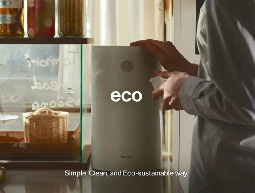 미닉스 음식물처리기 eco 모드 광고 영상 화면