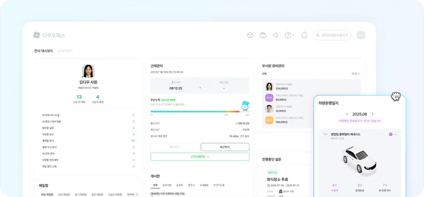 홈과 대시보드 이미지