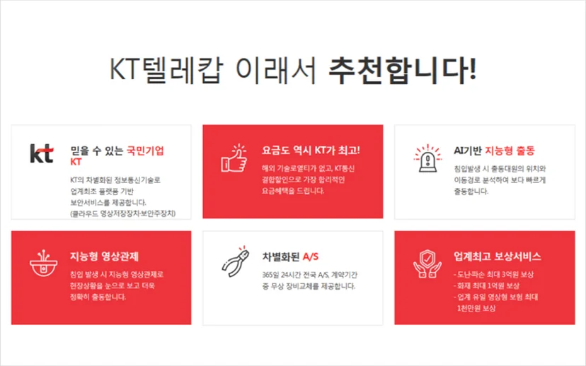 보안과 근태 관리를 위해 도입한 첨단 정보통신 인프라 기반의 출입통제시스템 KT텔레캅 서비스 설명 화면