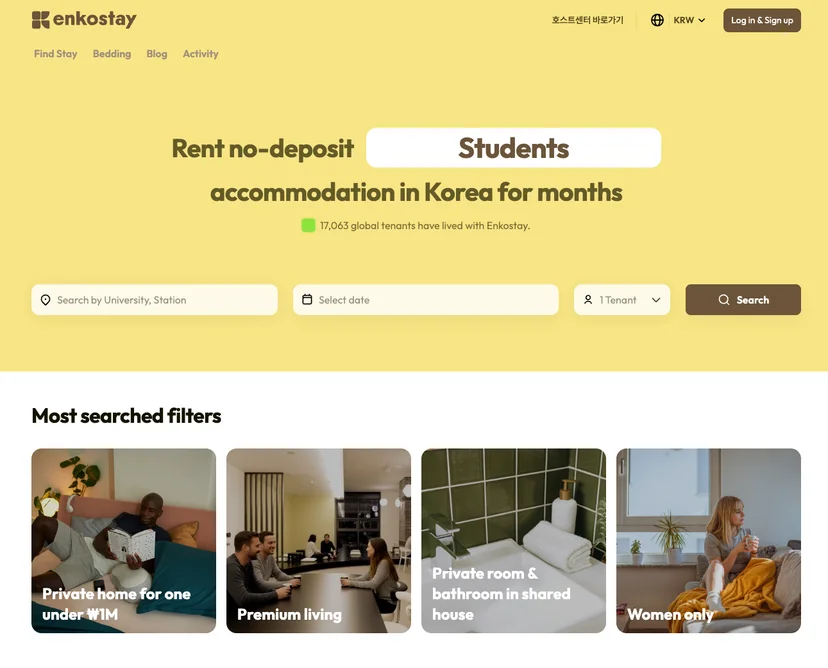 Enkostay Homepage
