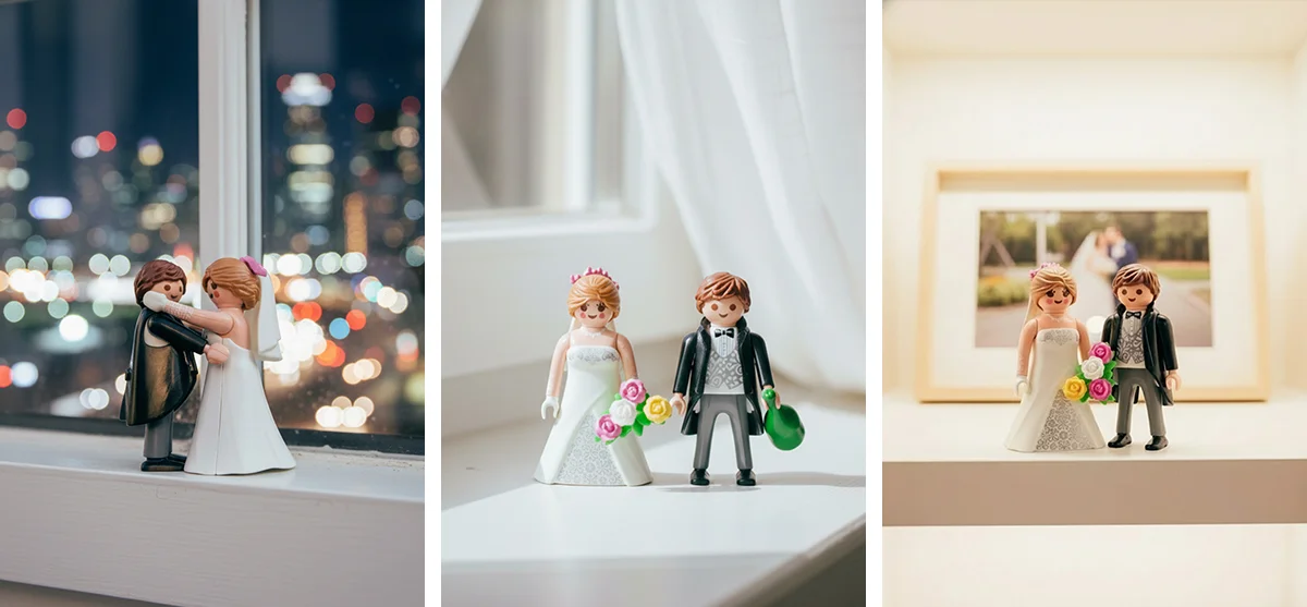 아이큐박스 '웨딩' 피규어 AI생성 이미지 3가지