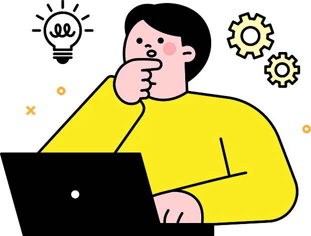 결제 API 연동 체크포인트를 고민하는 개발자 일러스트