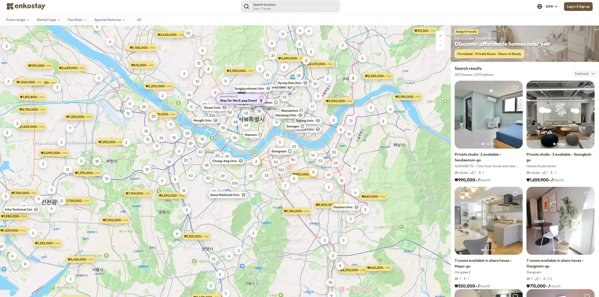 Enkostay mapview