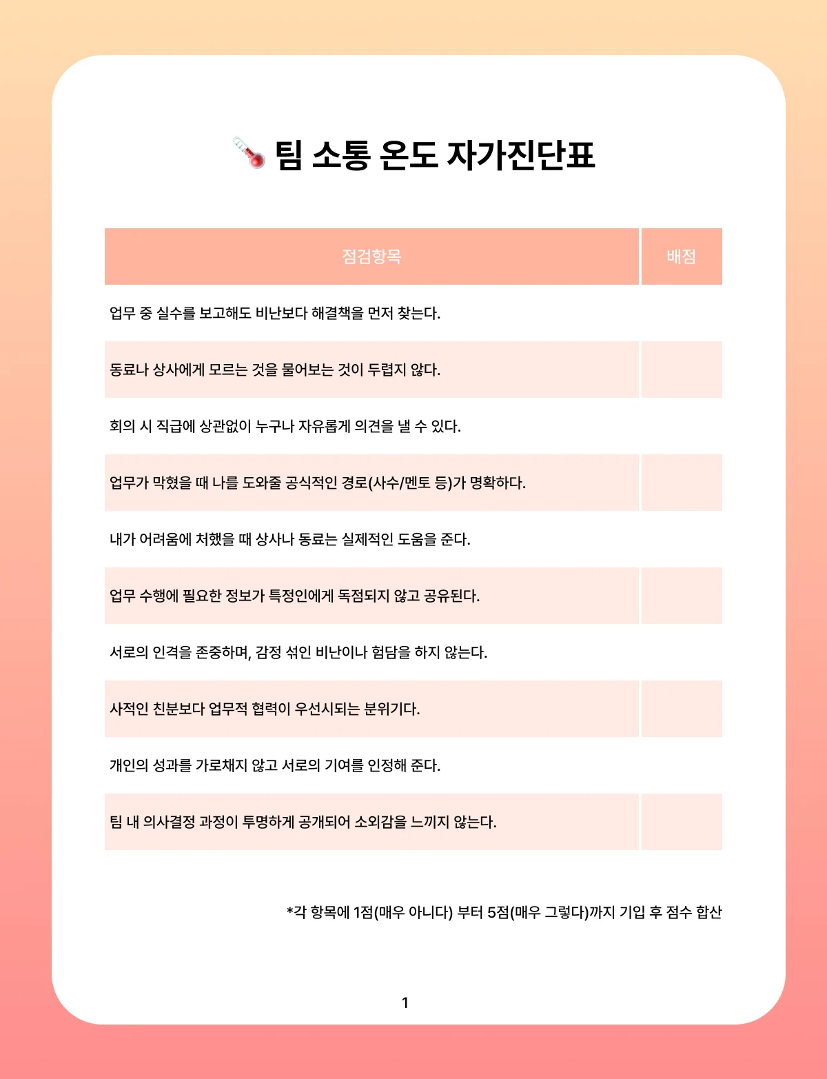 직무 스트레스 요인