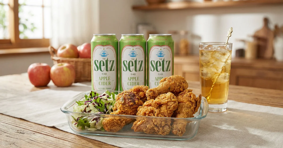 사과 스파클링 과실주 세츠 애플사이더와 어울리는 안주