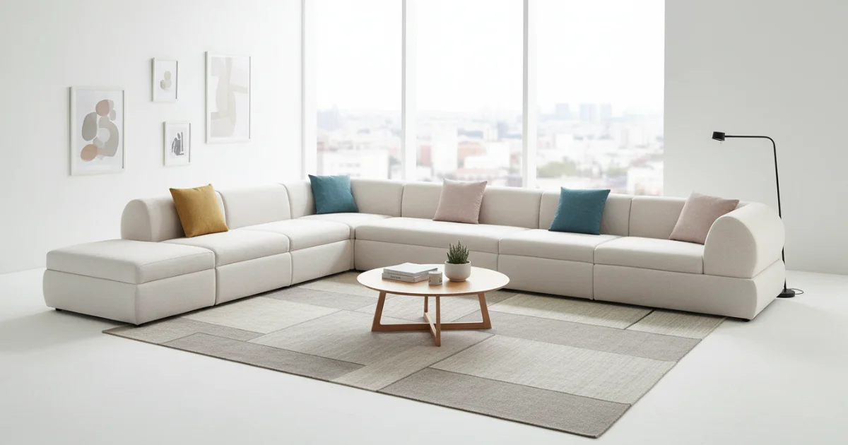 20평대 신혼집 거실 소파 배치 직선형 L자형 비교