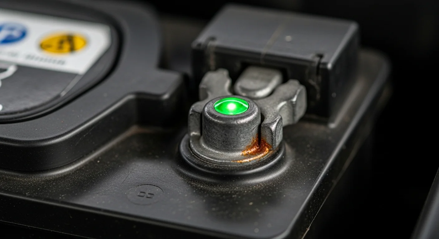 자동차 배터리 인디케이터 확인