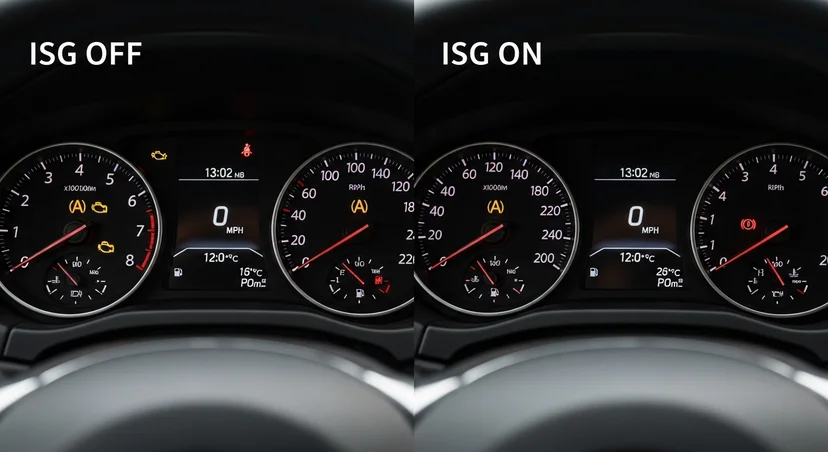 ISG 스탑앤고 미작동 증상 자동차 배터리 종류 불일치 예시