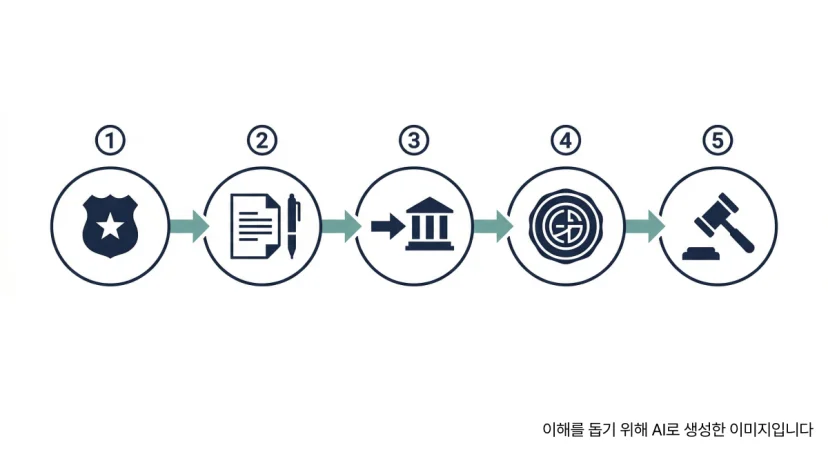 형사 절차 인포그래픽