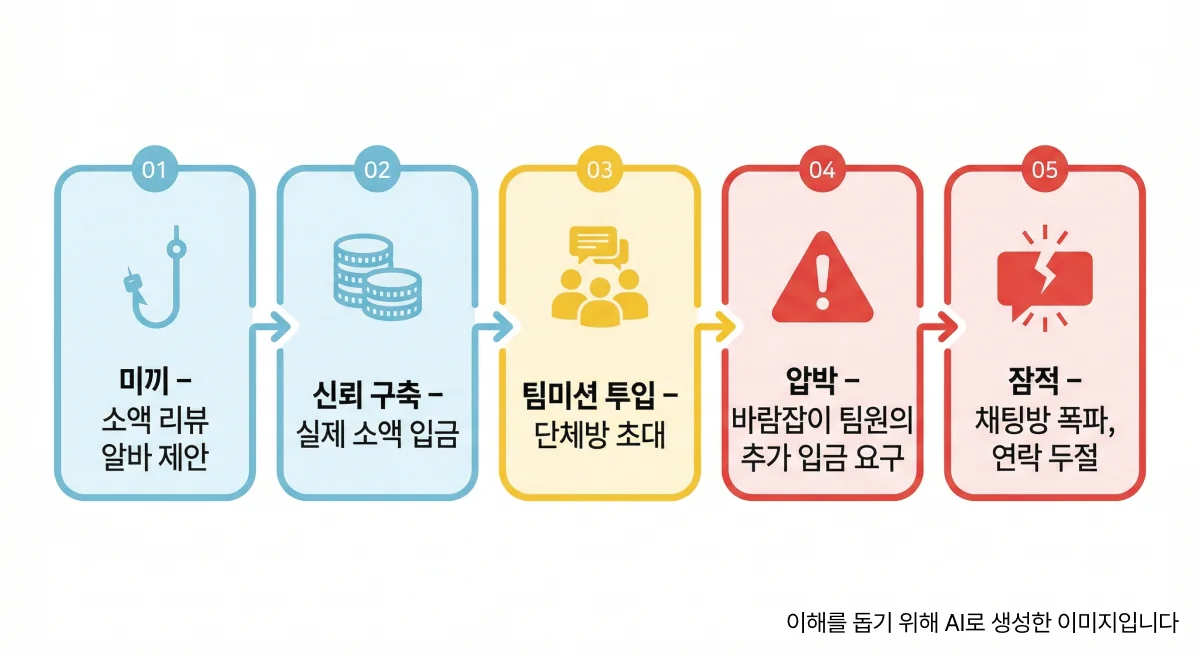 팀미션 사기의 흐름