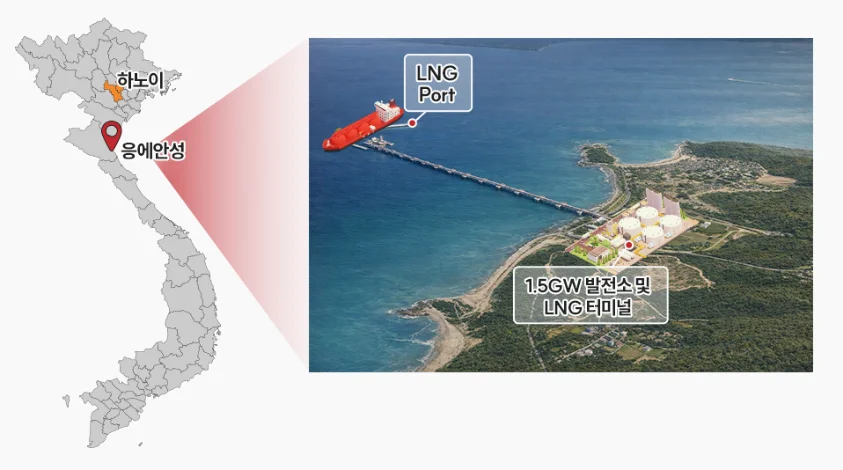 베트남 응에안성 뀐랍 LNG 발전 사업 조감도