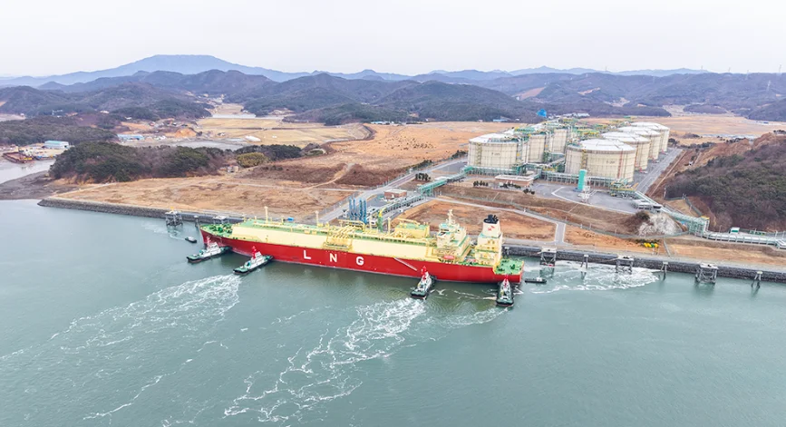 호주 바로사(Barossa) 가스전 액화천연가스(LNG), 보령 LNG 터미널 입항