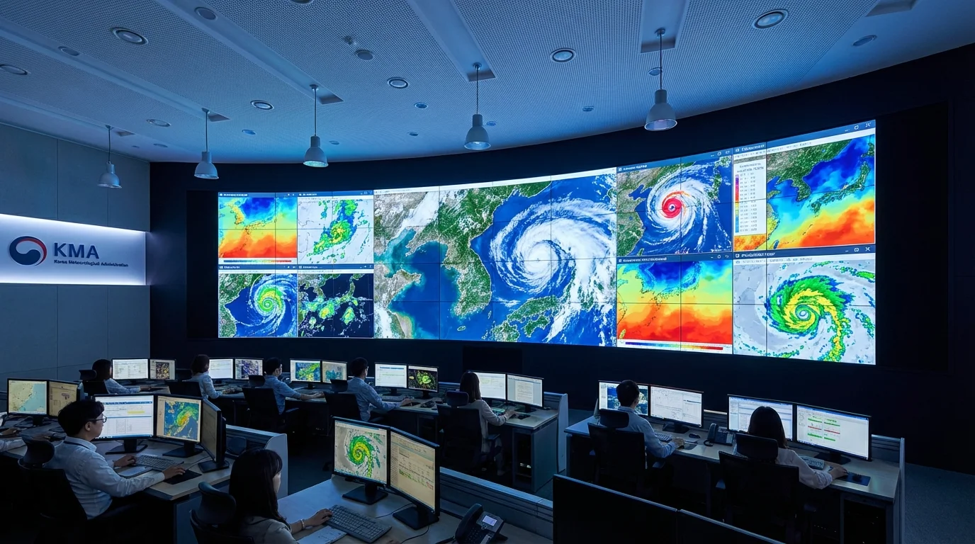 LED 전광판 상황실 관제센터용 대형 비디오월, 다채널 화면 분할 모니터링 중인 24시간 무중단 운영 시공 사례 사진