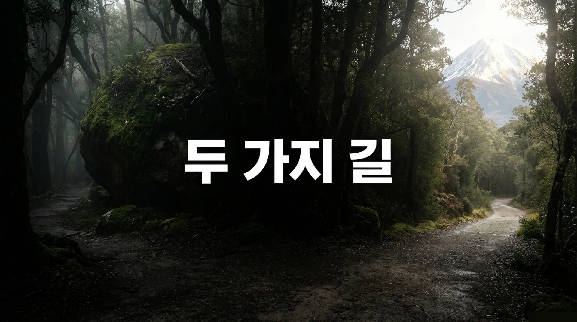 고정 마인드셋과 성장 마인드셋 두 가지 길 선택 슬라이드