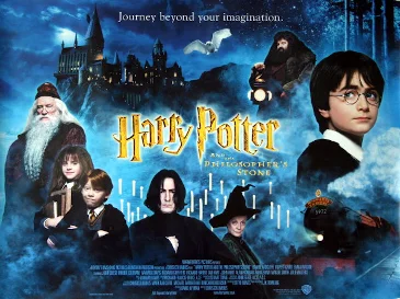 Movie poster for Harry Potter and the Philosopher's Stone — an example of third-person limited POV where the story stays locked to Harry's perspective